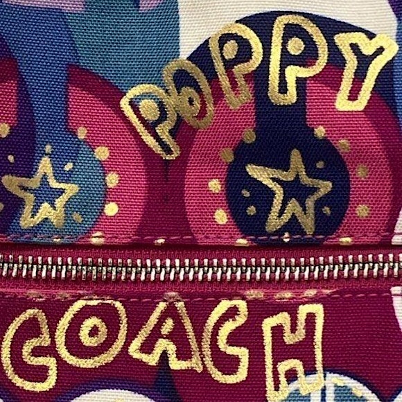 COACH Poppy Pop C Graffiti Backpack Wide Adjustable Straps W/ COACH DUST BAG - Picture 6 of 8